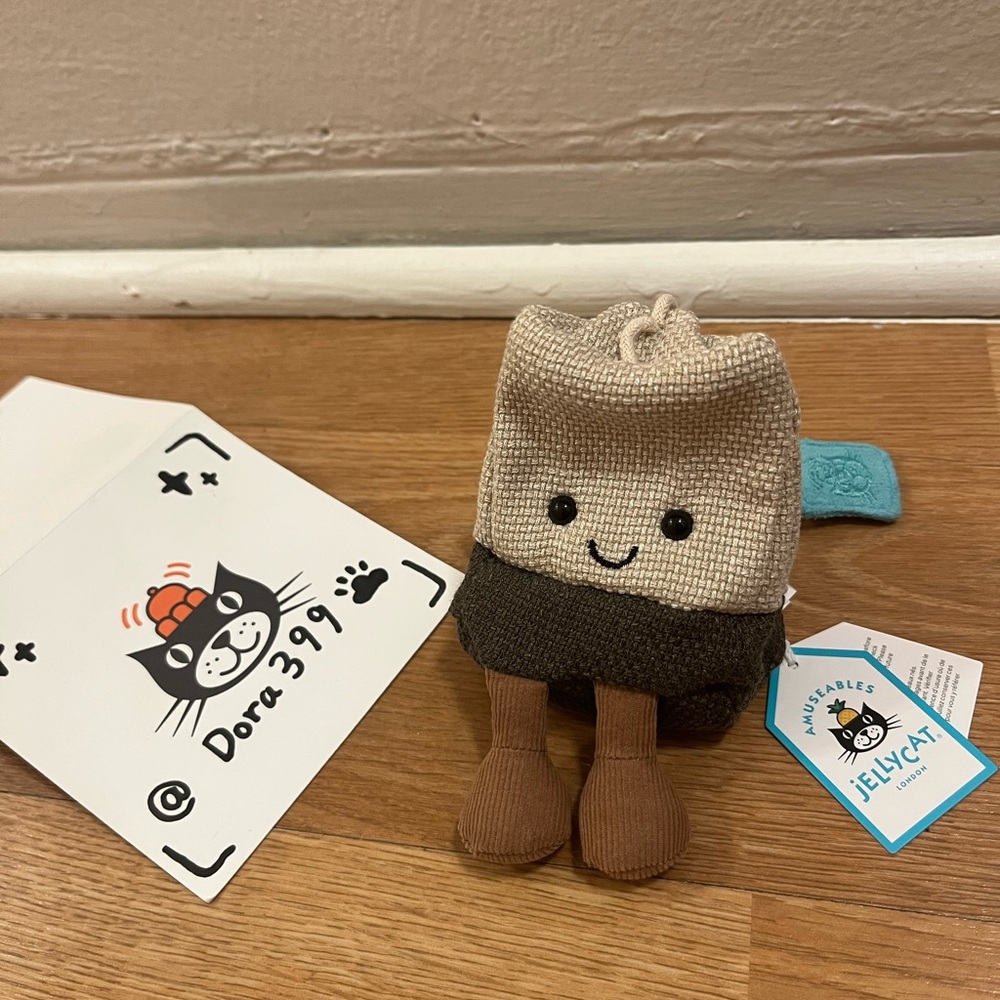 Jellycat Authentic Amuseables Steepy Tea Bag Plush NWT Soft Toy